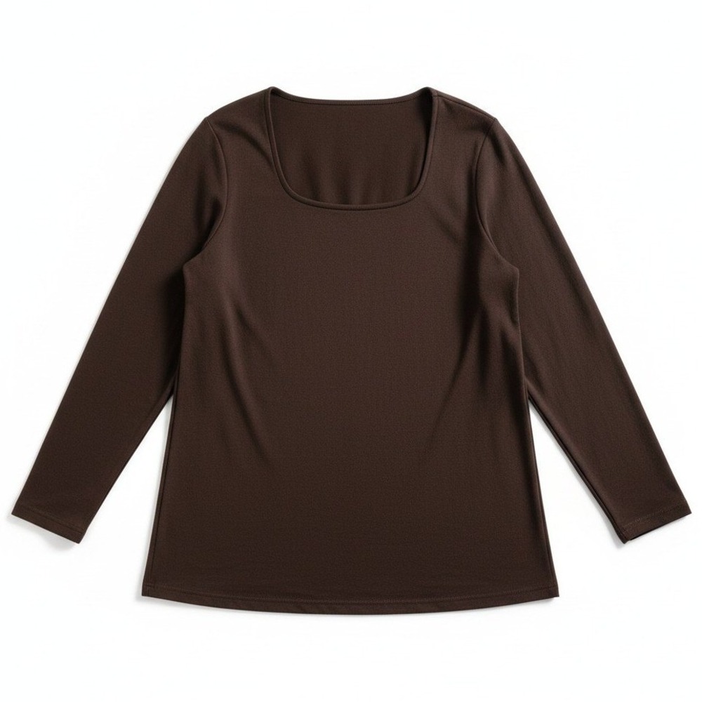 White Stag Womens M Brown Cafe Cardigan and Scoop Neck Top Sweater Set WL30302